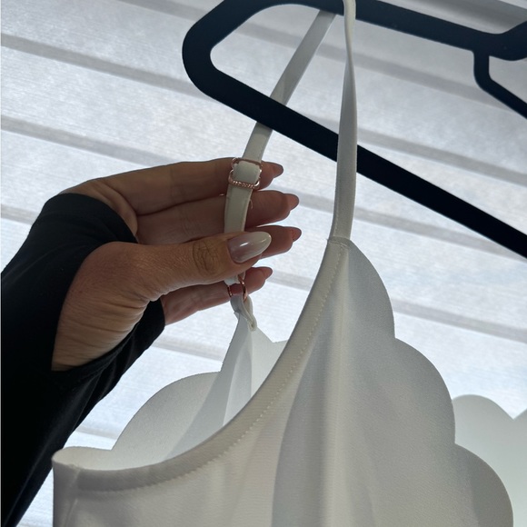 Scalloped Ted Baker Tank in white. - Picture 5 of 5